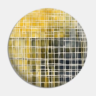 Abstract grid pattern yellow,white and gray Pin