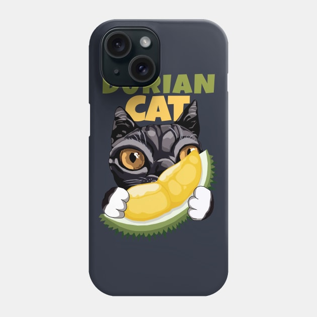 Durian Cat Phone Case by KewaleeTee