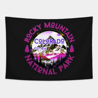 Copy of vintage Rocky Mountain National Park Colorado Hiking Nature Outdoors Tapestry