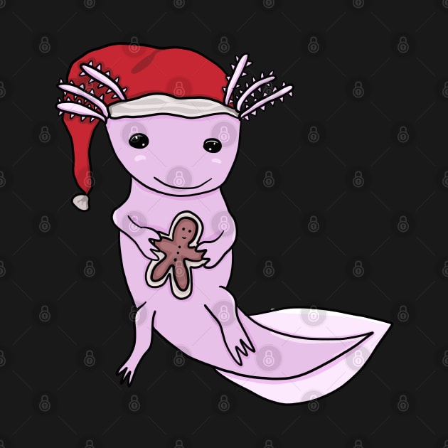 Christmas axolotl by Antiope