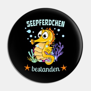 Seepferdchen Bestanden Kinder Schwimmen Pin