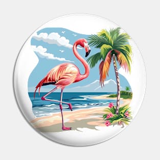 Flamingo Lovers Summer Vibes Pin