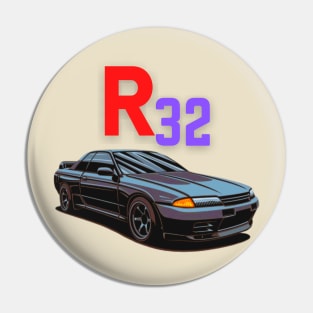 r32 skyline {grey} Pin