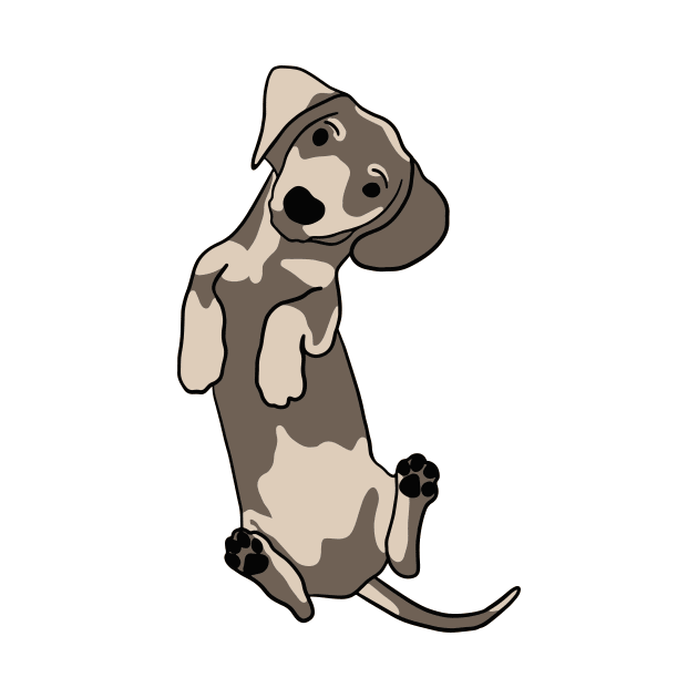 Happy dachshund illustration by bigmoments