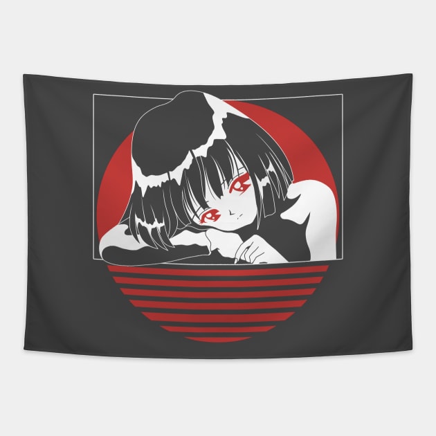 Anime Girl - Moon Tapestry by Forfeit Club