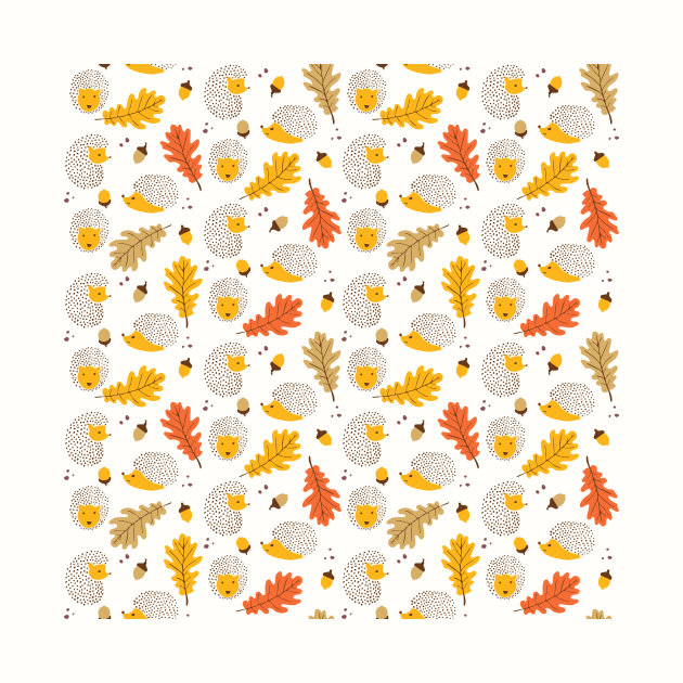 Autumn Hedgehogs by edwardechoblue