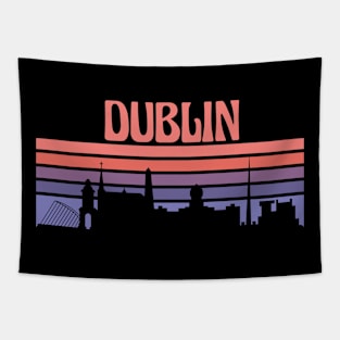 Dublin City Skyline Sunset Tapestry