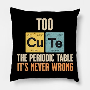 Sci Fi Science Periodic Table CUTE Design Pillow