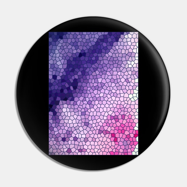 Purple Pink Stained Glass Pin by bubbsnugg