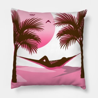 I'd Rather Be At The Beach - Pink Pillow