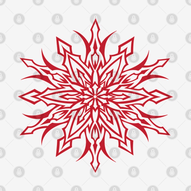 SYM STAR-TRIBAL- SNOWFLAKE DESIGN RED by SELcustoms