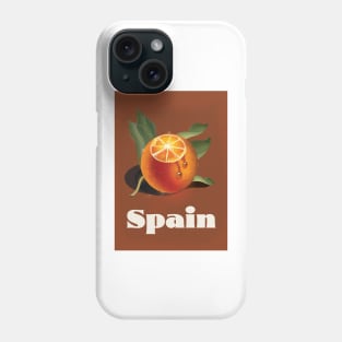 Spain orange travel poster Phone Case