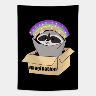 Imagination raccoon Tapestry