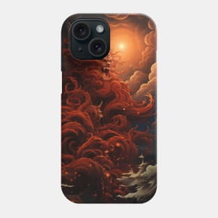 The Red Sun and the Ancient Gods Phone Case