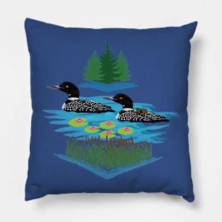 Lovely Loon Family Pillow