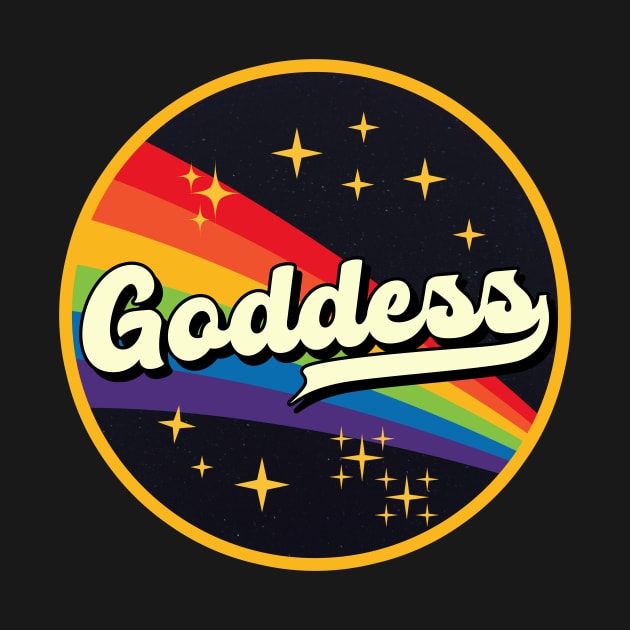 Goddess // Rainbow In Space Vintage Style by LMW Art