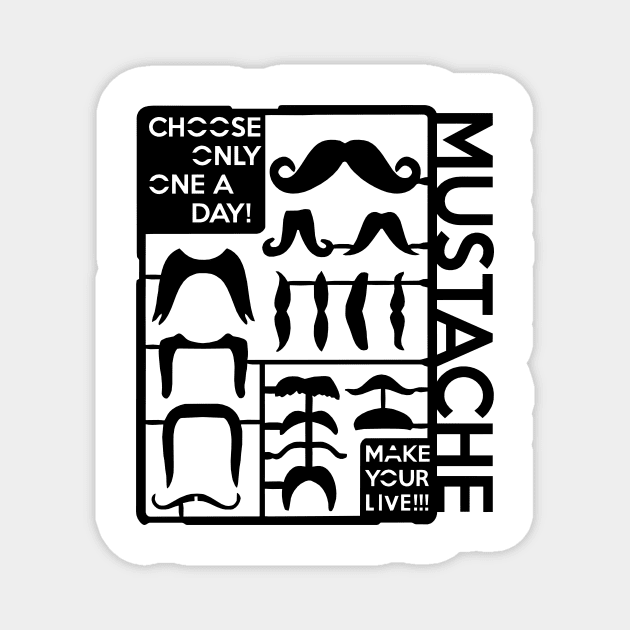 Mustache Choose a Mustache Hipster Magnet by Quentin1984