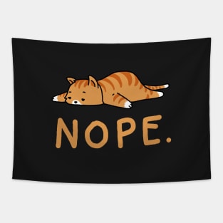 Nope Not Today Shirt Funny Lazy Cat Shirt Cat Lover Tapestry