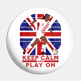 Keep calm and play on Pin