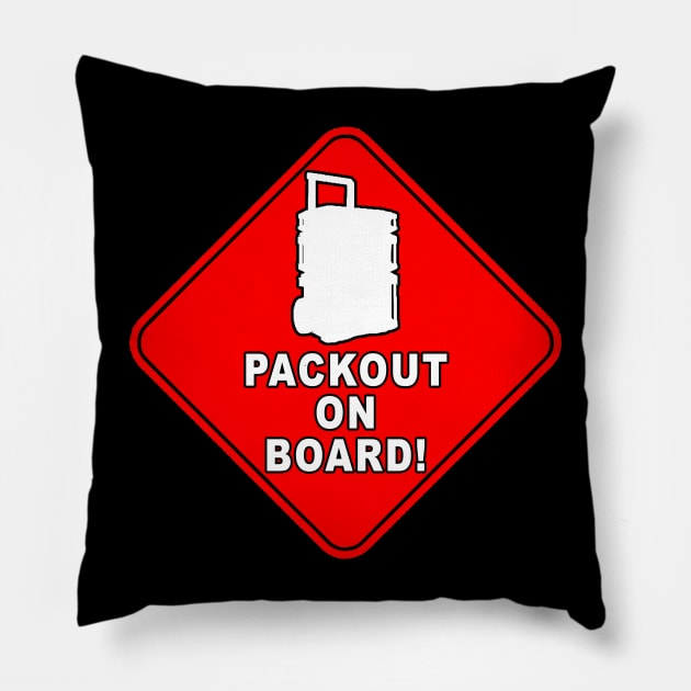Packout on Board Red parody design Pillow by Church Life