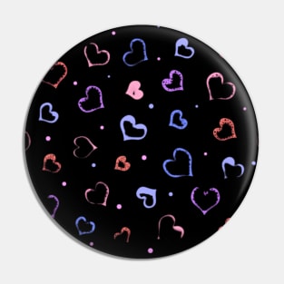 Colored hearts. Pin