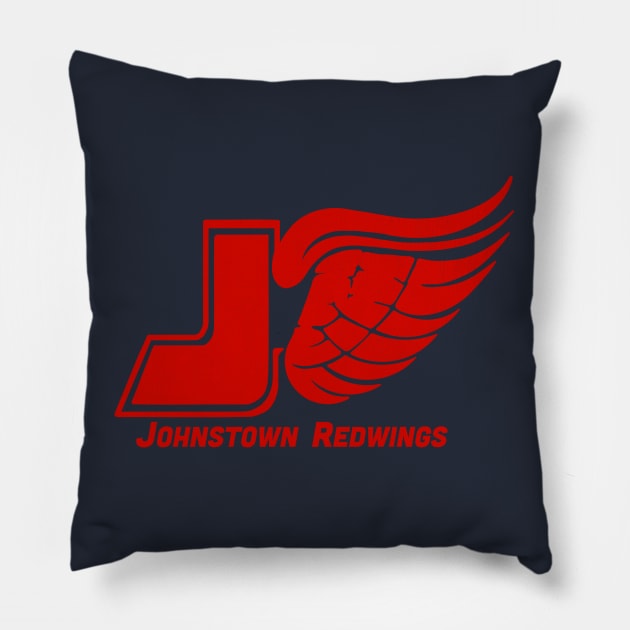 Defunct Johnstown Redwings Hockey 1979 Pillow by LocalZonly