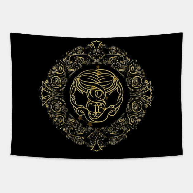 Zodiac Sign Gemini Tapestry by Mandra