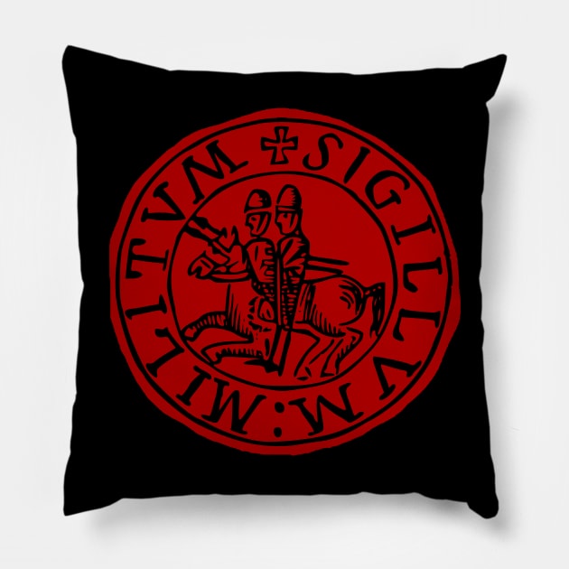 Seal of the Knights Templar Pillow by Beltschazar