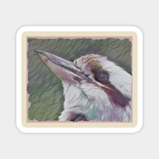 Alert kookaburra bird Magnet