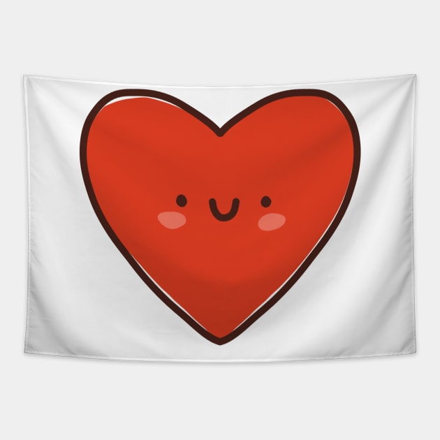 Kawaii heart Tapestry by Mangayubecik