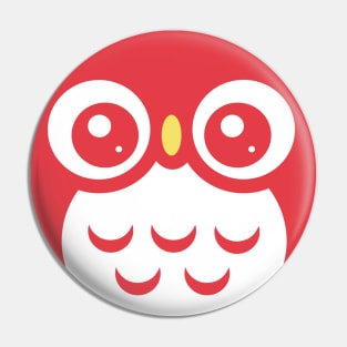 Red Cute baby Owl Pin