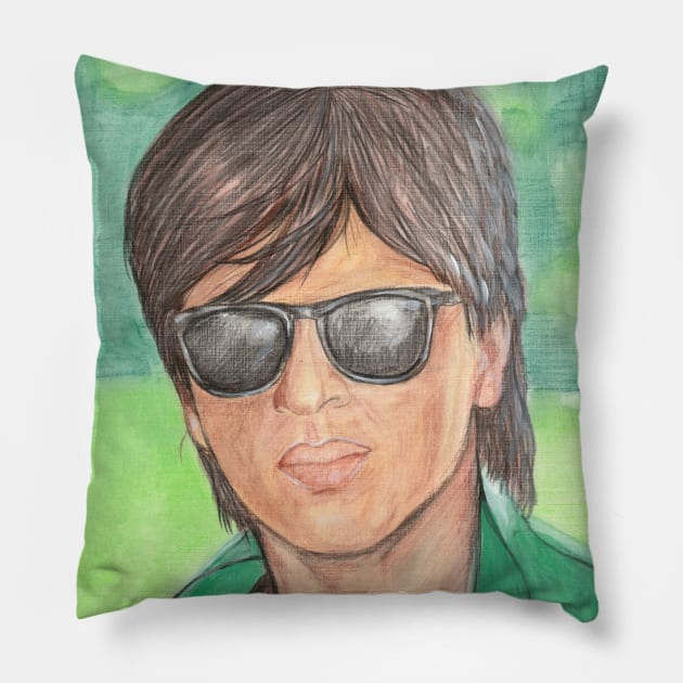 Shah Rukh Khan Pillow by Svetlana Pelin