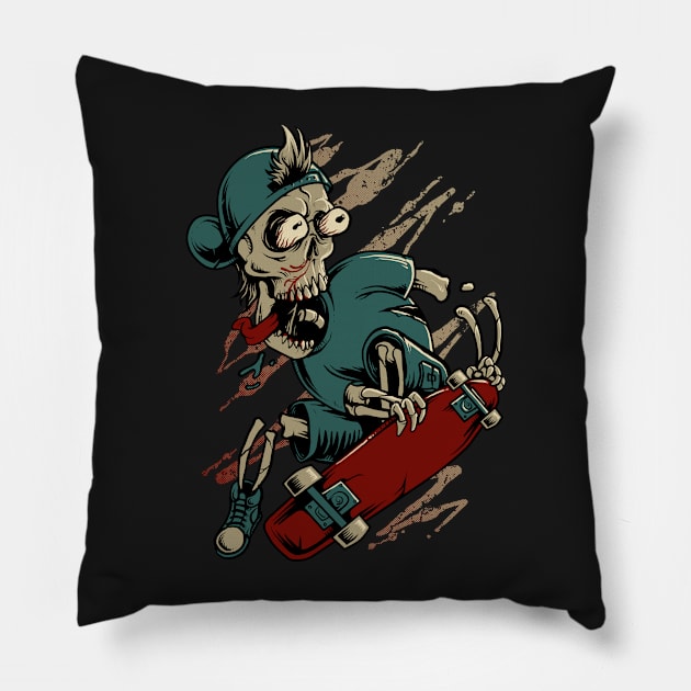 Deadboarder Pillow by quilimo