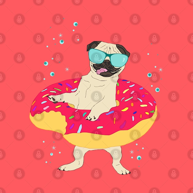 donut pug - lifebuoy by FandomizedRose