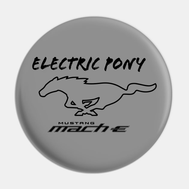 Mustang Mach-E - Electric Pony in Black Pin by zealology