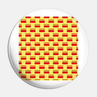 Pattern yellow red mask decoration Pin