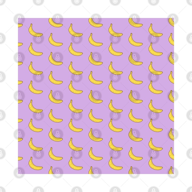 Banana Pattern (pastel purple) by designminds1