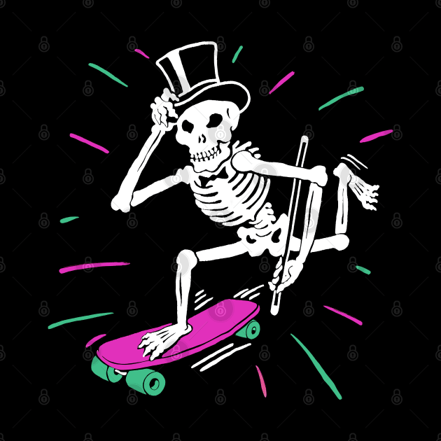 Skateboard Skeleton by Viper Vintage