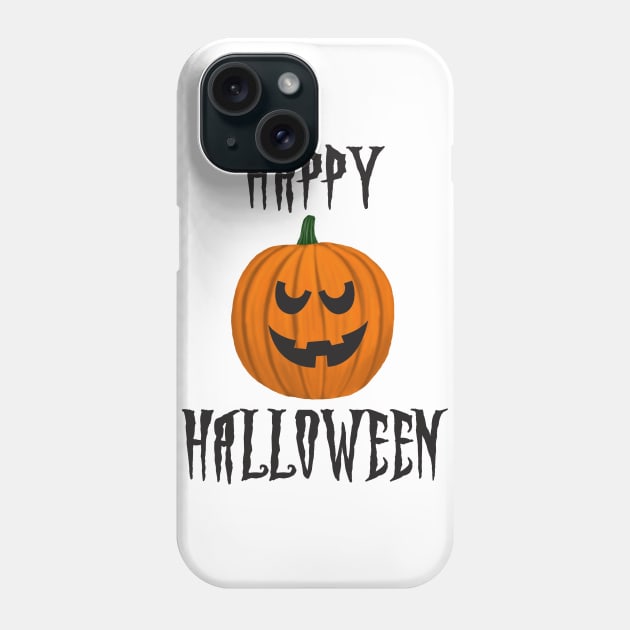 Happy Halloween Scary Jack O Lantern Smile Phone Case by ckandrus