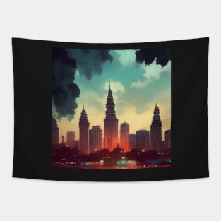 Kuala Lumpur | Comics style Tapestry