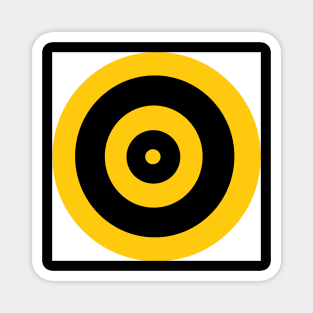 black and yellow circles Magnet