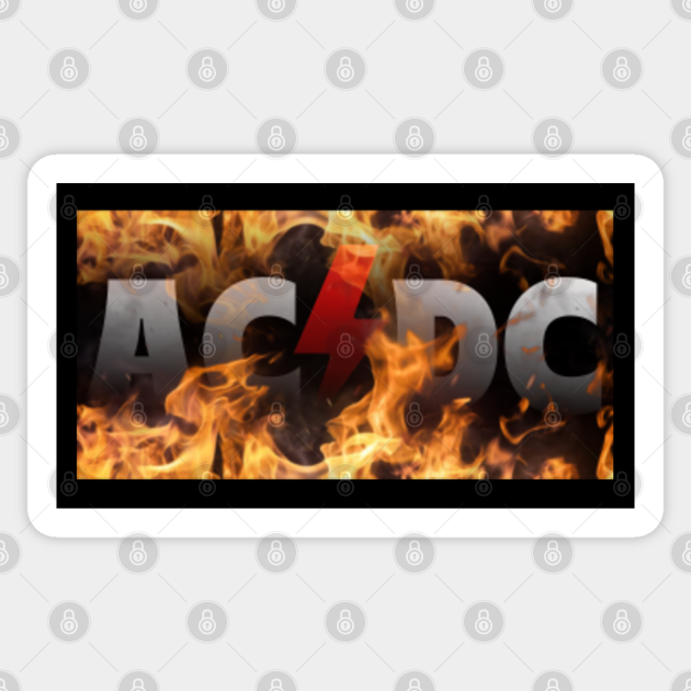AC/DC FIRE LOGO - Ac Dc - Sticker | TeePublic