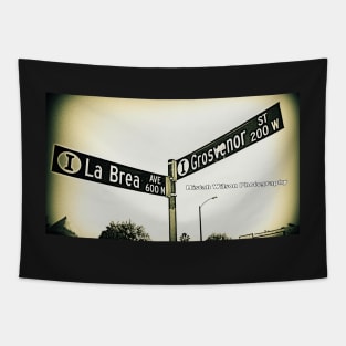 La Brea Avenue & Grosvenor Street, Inglewood, CA by Mistah Wilson Tapestry