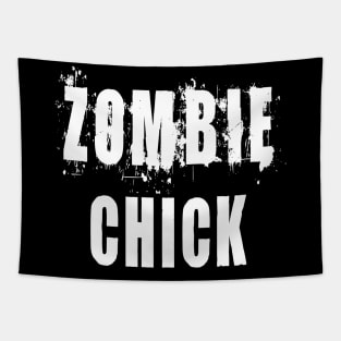 Zombie Chick: Funny Apocalypse T-Shirt Tapestry