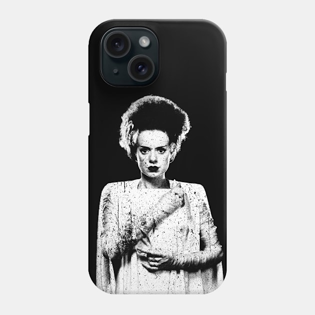 Bride of Frankenstein distressed Phone Case by RetroPandora