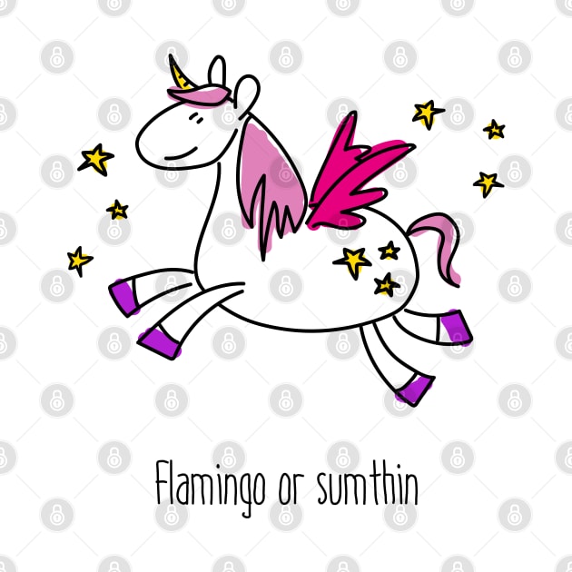 Pink Flamingo Unicorn Horse Or Something by Bumblebeast