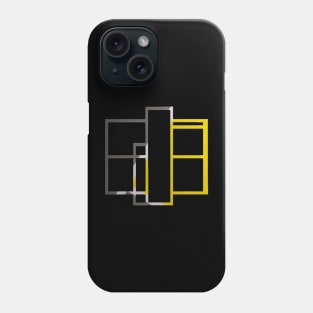 thoughtful window in yellow and gray Phone Case