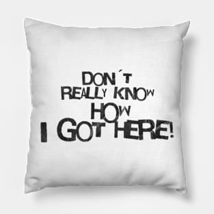 Don´t really know how i got here! Pillow