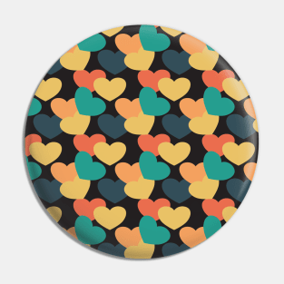 Retro heart pattern Pin