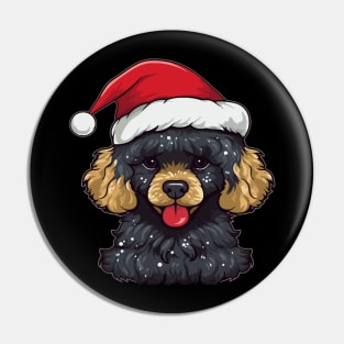 Poodle Christmas Pin